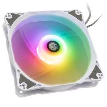 Ventilador de caja BitsPower Notos RGB PWM 120mm blanco, pack de 3