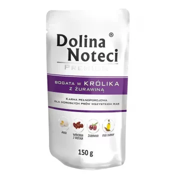 Comida húmeda para perros Dolina Noteci DOLINA NOTECI Premium conejo Adult bolsa 150 g, sin cereales, para perros adultos de razas pequeñas