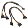 Cable de alimentación SATA en Y Akasa - 30cm pack de 2 - cable - digital/datos