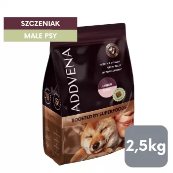 ADDVENA Boosted by superfoods Junior Small Beef - pienso seco para perros - 2,5 kg