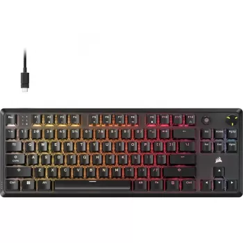 Corsair K70 CORE TKL | Teclado gaming mecánico tenkeyless | Cableado | NA | Negro | 0,973 g | MLX RED