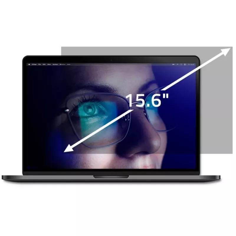 Qoltec 51052 filtro de privacidad RGPD para portátiles de 15,6 pulgadas (39,6 cm), 16:9, 345,4 x 194,3 mm