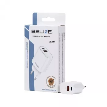 Cargador Beline Beli02160 20W USB-C a USB-A fuente de alimentación