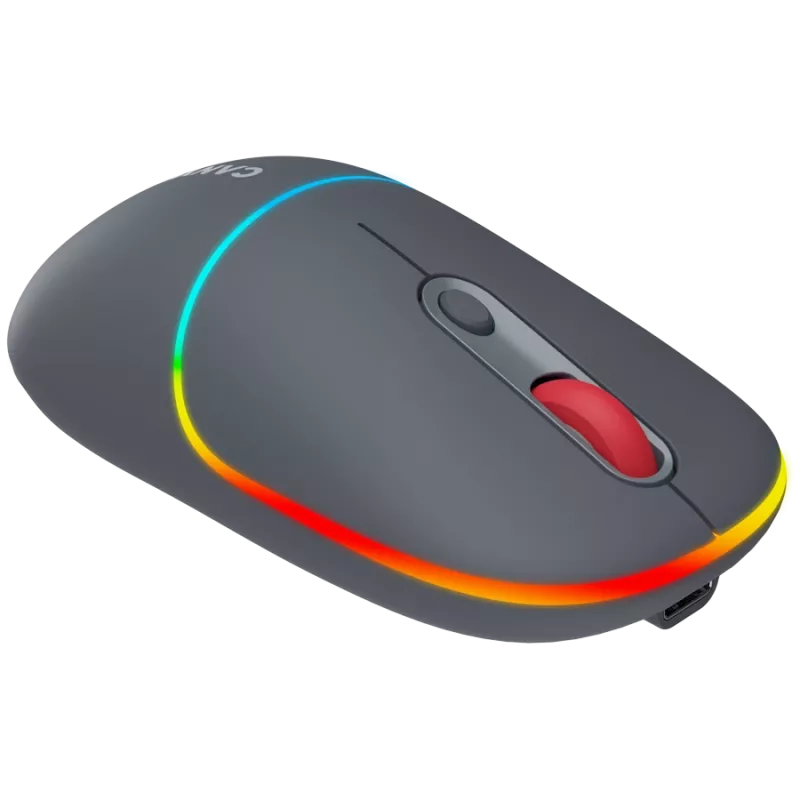 Ratón inalámbrico Canyon MW-22 2 en 1 RGB - gris - Bluetooth/RF - 1.600 dpi - recargable
