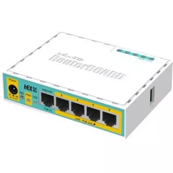 Mikrotik hEX PoE lite router cableado Fast Ethernet blanco