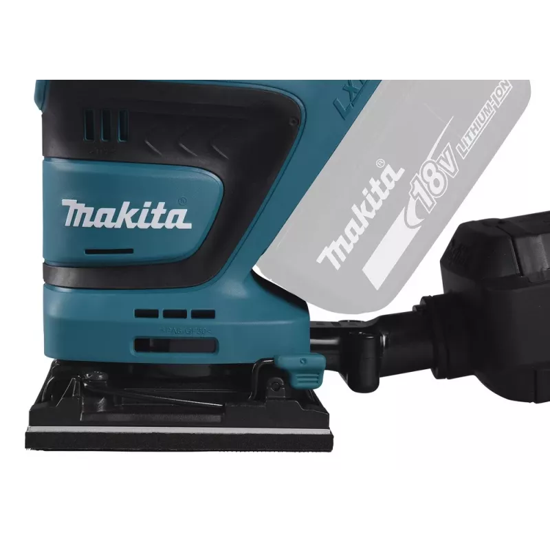 Makita DBO480Z lijadora orbital portátil, lijadora excéntrica, 14000 OPM, negra, azul, 210 W