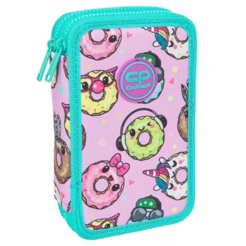 Estuche Coolpack Jumper 2 – diseño de doble piso, cremallera, superficie de tela