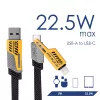 Akyga AK-USB-57 cable 4 en 1 trenzado USB-A/USB-C a USB-C/Lightning, USB 2.0, 65 W, 1 m, gris