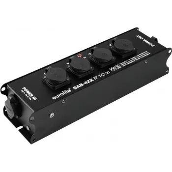 Distribuidor de corriente EUROLITE SAB-42X IP T-Con (modelo 60003765) — sistema de distribución de corriente para escenarios resistente a la intemperie