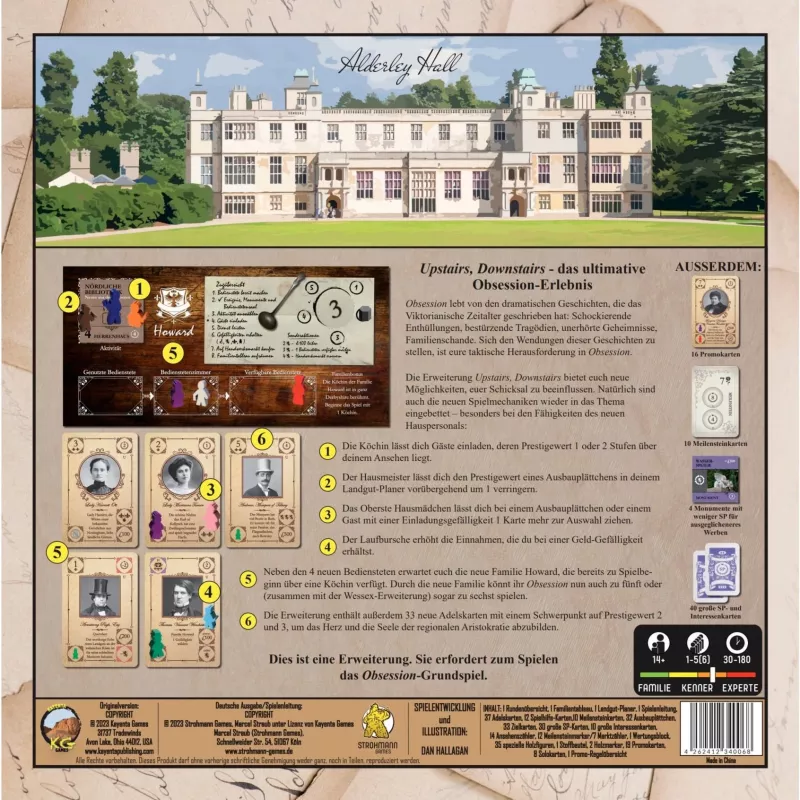 Obsession - Upstairs, Downstairs, expansión de juego de mesa