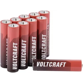 VOLTCRAFT Industrial LR03 Micro (AAA) Pila alcalina-manganeso 1350 mAh 1,5 V 10 unidades (VC-14066390)