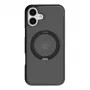 Funda protectora para móvil Torras Ostand Pro para iPhone 16 — negra, diseño delgado resistente a impactos