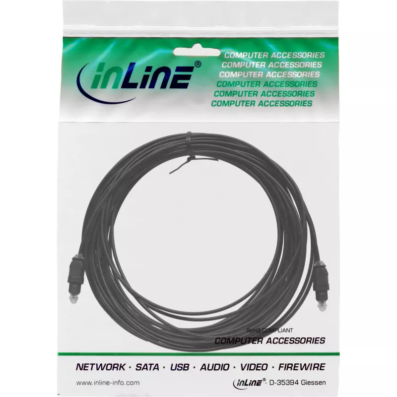 Cable de audio óptico InLine Toslink conector macho / conector macho 2 m, azul