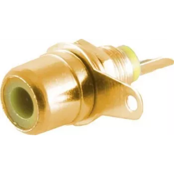 Conector RCA ShiverPeaks 52091-Y dorado, conector hembra RCA audio/vídeo, amarillo