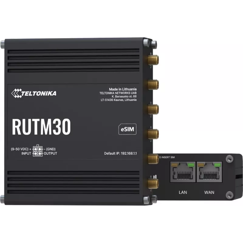 Router móvil 5G TELTONIKA RUTM30 — instalaciones móviles y estacionarias con WLAN
