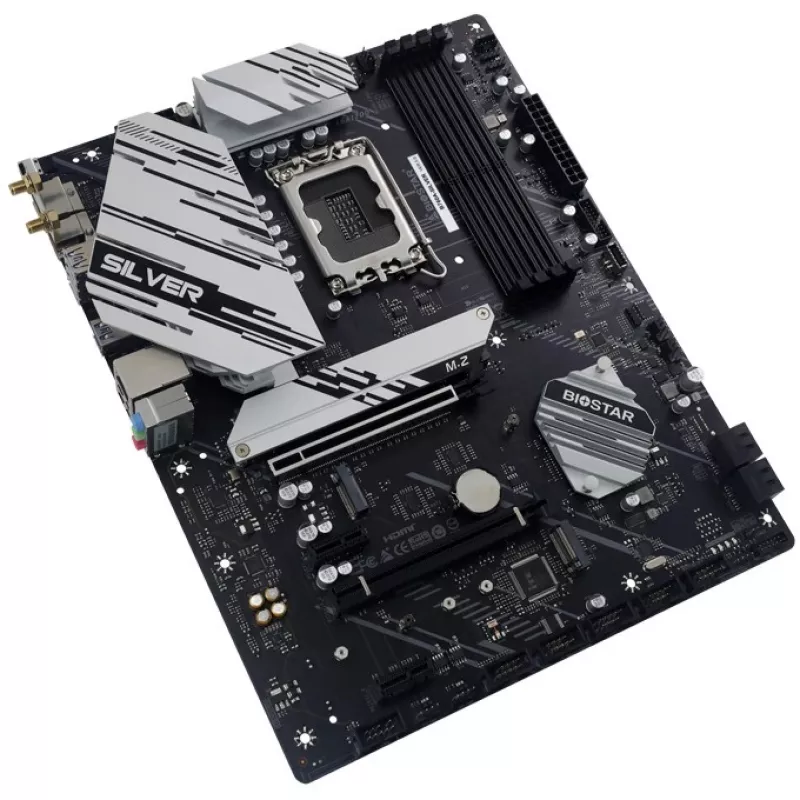 Placa base Biostar B760A-SILVER, Intel B760, LGA 1700, ATX, DDR5