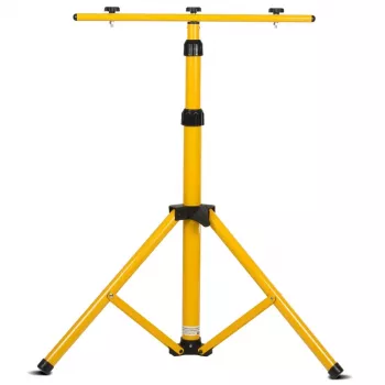 Trípode MACLEAN MCE583 altura ajustable para focos, estructura metálica, amarillo