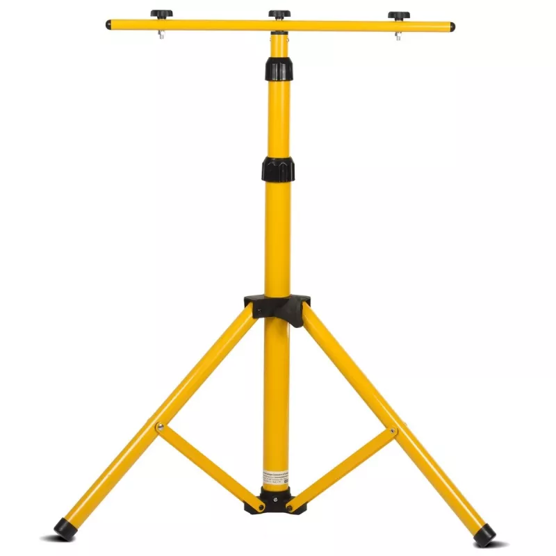 Trípode MACLEAN MCE583 altura ajustable para focos, estructura metálica, amarillo
