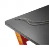Mesa de ordenador gaming NanoRS RS120, diseño moderno, ligera y estable (carga máx. 50 kg), negro y naranja