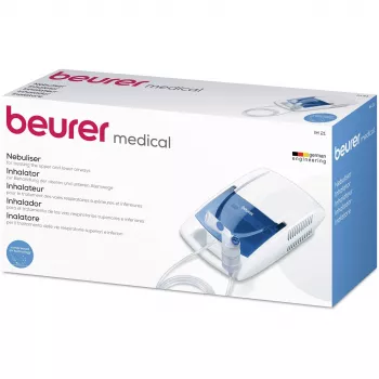Inhalador Beurer IH 21 nebulizador portátil, blanco/azul