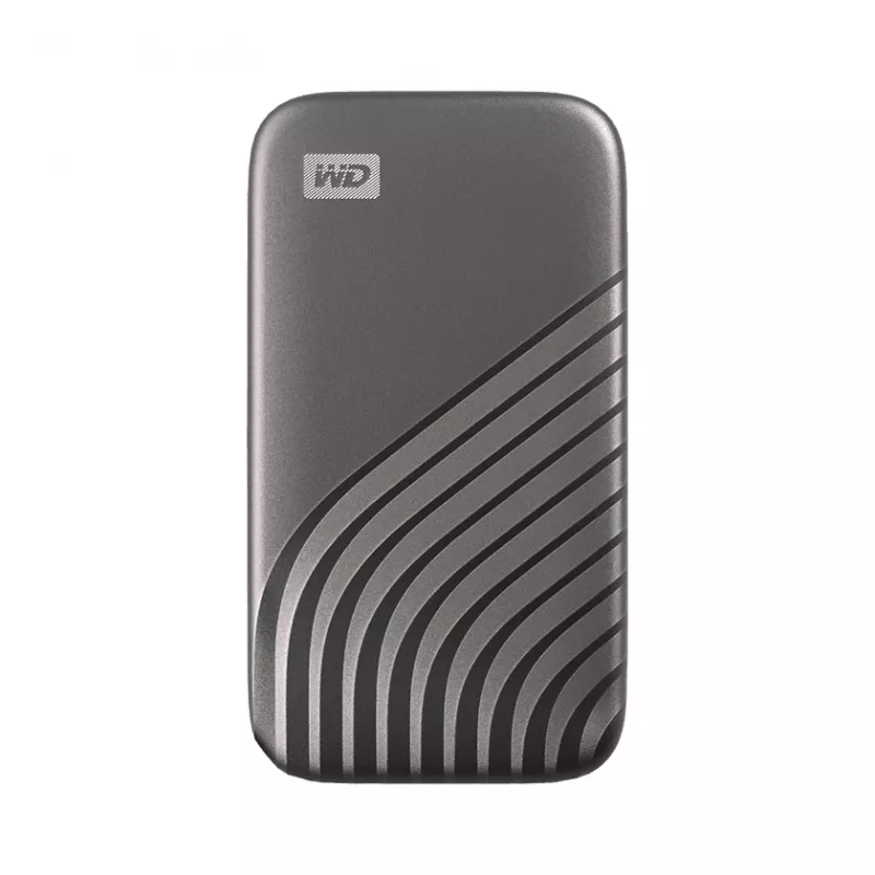 WD My Passport SSD WDBAGF0020BGY - SSD - cifrada - 2TB - externa (portátil) - USB 3.2 Gen 2 (conector USB-C) - AES de 256 bits - gris espacial (WDB