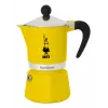 Cafetera moka Bialetti Rainbow Negro Amarillo