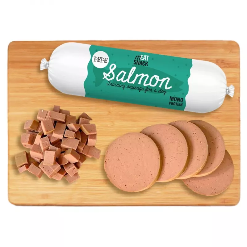 PAKA ZWIERZAKA Pepe Sausage Salmon - Snack para perros - 200g