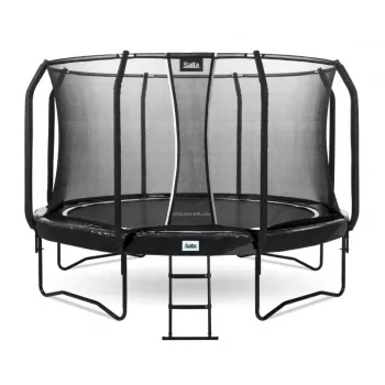 Trampolín sobre el suelo Salta First Class 251 cm, redondo, 60 muelles, red de seguridad, estructura de acero galvanizado, carga máx. 150 kg