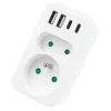 Regleta de enchufes MACLEAN MCE249 F/W – 2 tomas de corriente (16A + 6A) y 4 USB (2× A, 2× C PD 20W)