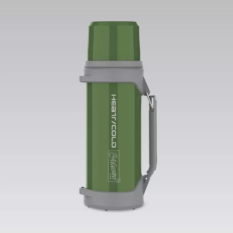Botella térmica Maestro MR-1631-150, botella de acero inoxidable con aislamiento al vacío 1,5 L, verde