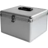MEDIARANGE BOX76 - caja de almacenamiento - 300 discos - plateado - fleece - plástico - madera - 120 mm - aluminio