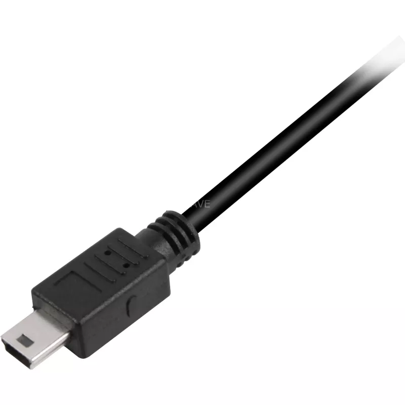 Cable USB 2.0, conector macho USB-A > conector macho Mini-USB (negro, 1,0 metros, doble apantallado)