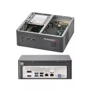 Supermicro carcasa SuperChassis CSE-101I - carcasa Mini-ITX para 1 CPU Intel Core o Atom hasta 45W TDP, fuente de alimentación externa requerida (no incluida) (CSE-101I)