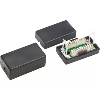 Toma de red A-LAN WTM06 para cable Cat5e, AWG 22–26, negro