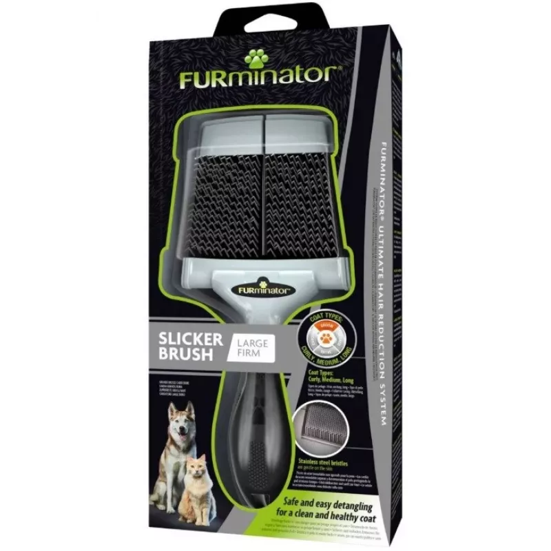 FURminator - cepillo de cardado para perros y gatos - L