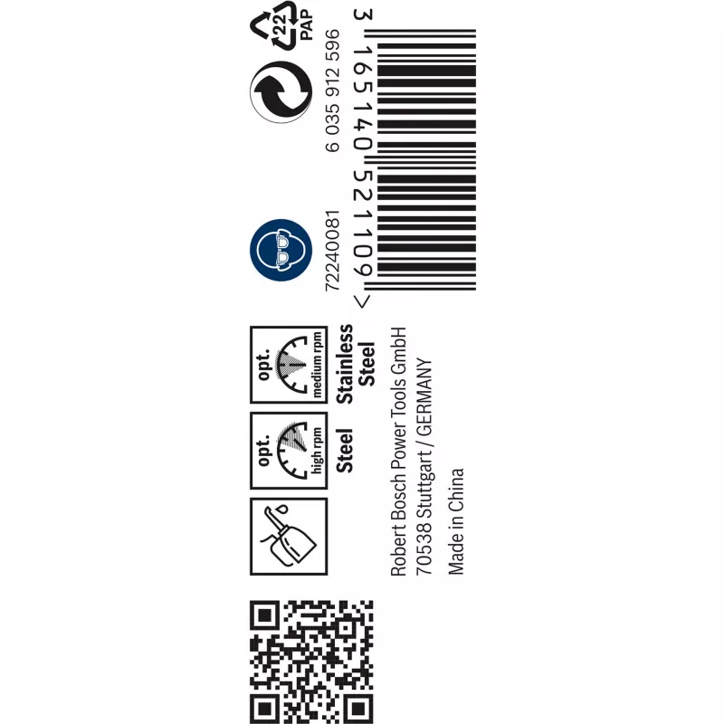 Bosch 2 608 585 875 PRO Stainless Steel HSS-Co brocas helicoidales, Ø 2,5 mm, longitud de trabajo 30 mm, vástago cilíndrico, 10 uds.