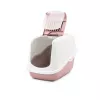 Bandeja arenero cubierta para gatos Savic Nestor blanco-rosa, bandeja cerrada con tapa, 56×39×38,5 cm