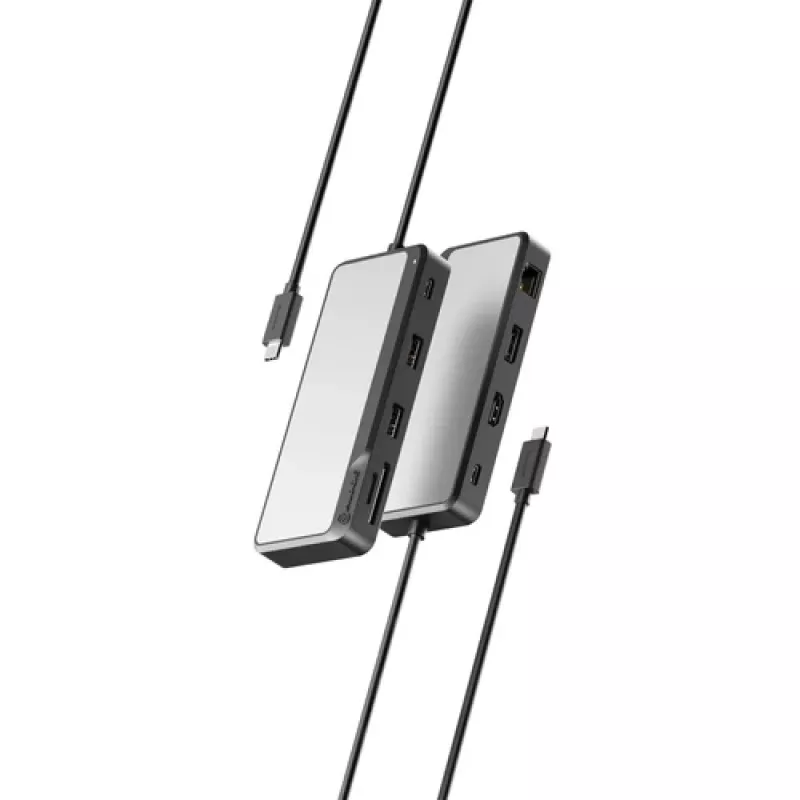 ALOGIC Fusion Pro AXIS FUPHDDP1 base de conexión USB-C 8 en 1 para dos pantallas, para portátil