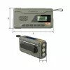 Radio FM portátil MANTA RDI401G con panel solar, dinamo, batería de 4000–4500 mAh, salida USB de 5 V, 3 W, linterna