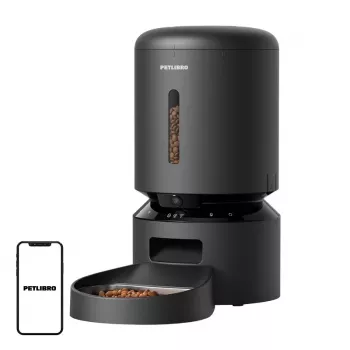 Comedero automático para mascotas Petlibro Granary con cámara, 5 L, negro