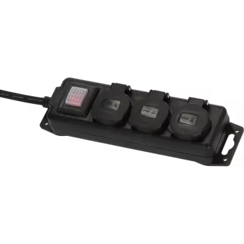 Brennenstuhl 1159950013 - 2 m - Interior/Exterior - Unmanaged - IP44 - Resistente al polvo - Protegido contra la lluvia - Protegido contra salpicaduras - Negro