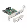 DeLOCK Tarjeta PCI Express x1 a 2 x USB 3.2 Gen 1 Type-A + 1 x conector interno de 19 pines
