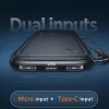 Batería externa portátil USAMS PB56 10000 mAh 2x USB / USB-C / MicroUSB carga rápida