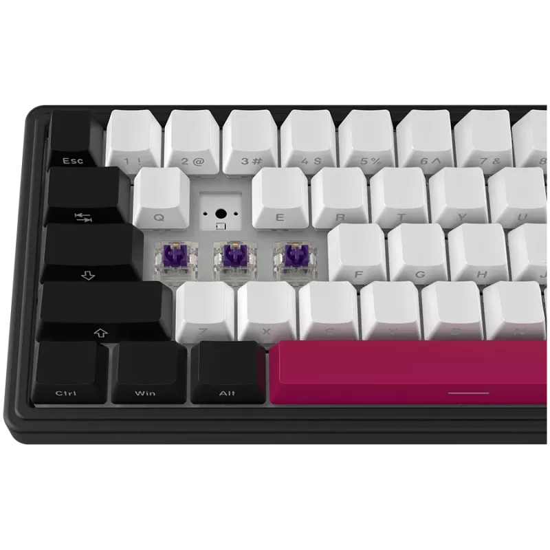 LORGAR KBP70MW, teclado gaming mecánico inalámbrico 65% Pro, negro/rojo, distribución EN