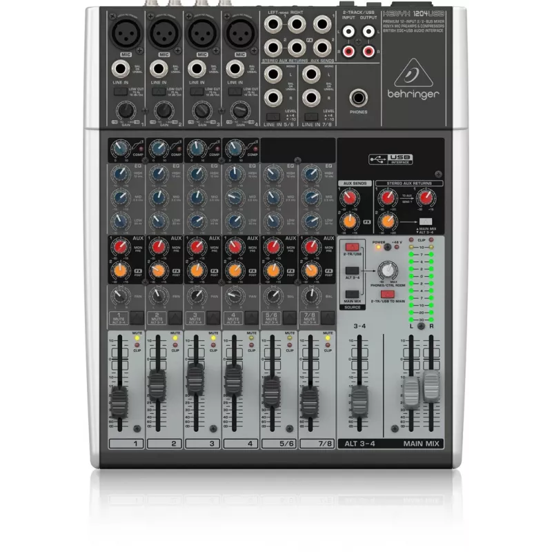 Mesa de mezclas Behringer Xenyx 1204USB 12 canales Gris