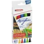 Edding 5100 juego de marcadores acrílicos, medium, 5 uds., negro/azul/verde/rojo/amarillo
