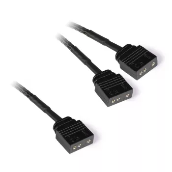 Divisor de cable en Y aRGB 3 pines a 2x 3 pines, 60cm negro, incl. conector