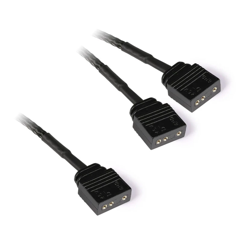 Divisor de cable en Y aRGB 3 pines a 2x 3 pines, 60cm negro, incl. conector