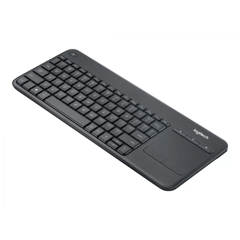 Logitech Wireless Touch Keyboard K400 Plus - teclado - inalámbrico - 2,4 GHz - Checo - negro