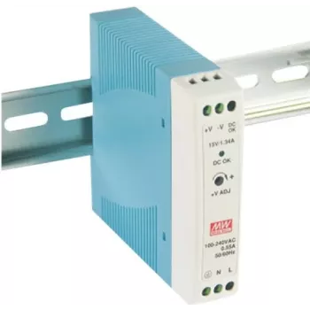 Fuente de alimentación MEAN WELL MDR-20-12 20W azul blanco